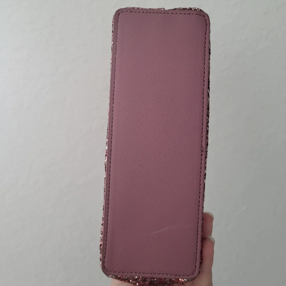 KATE SPADE Little Shiloh All That Glitters Cosmetic Make-up Bag Pink Clutch